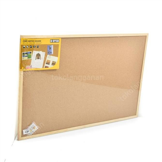 

BEBAS ONGKIR - BI-SILQUE CORK PIN BOARD / PAPAN MADING KAYU FIBRE 90X60CM SERBAGUNA