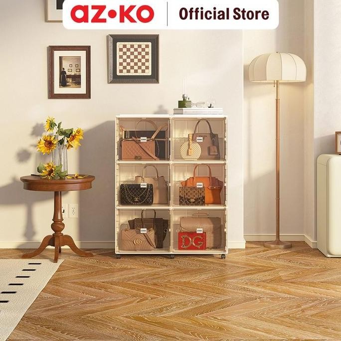 

Terlaris Azko Stora Kotak Penyimpanan Tas Collapsible Dengan Roda Display Cabinet Kabinet Koleksi Pajangan Tas Furniture Indoor Organizer Tas Rak Lemari Alas Kaki Dan Tas Serbaguna