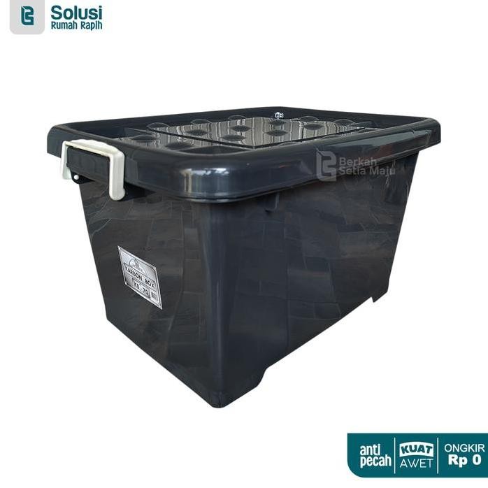 

Terlaris Kontainer Box Plastik Kb 70 L Kotak Penyimpanan Akako 52 Liter Hitam