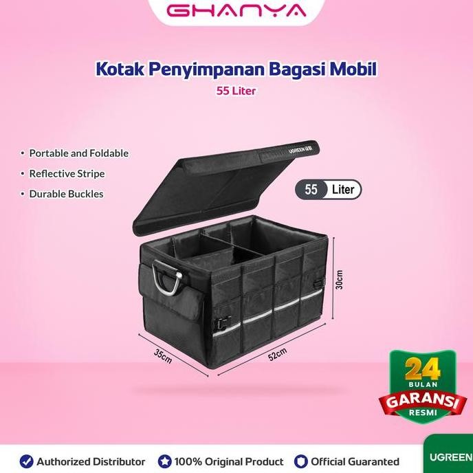 

Terlaris Ugreen Box Organizer Trunk Car Storage Kotak Penyimpanan Bagasi Mobil 55 Liter 80710