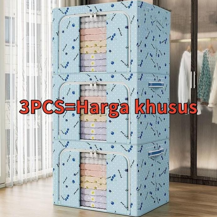 

Terlaris Kapasitas Besar 66L-110L Box Storage Kotak Penyimpanan Pakaian Jendela Transparan Storage Box Serbaguna Bukaan Ganda Container Box Dapat Dilipat