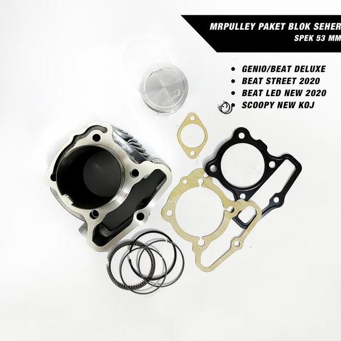 Bore Up Kit 53 mm Genio Beat Deluxe Scoopy New Beat LED New Beat Street 2020 KOJ Paket Blok Seher Mu