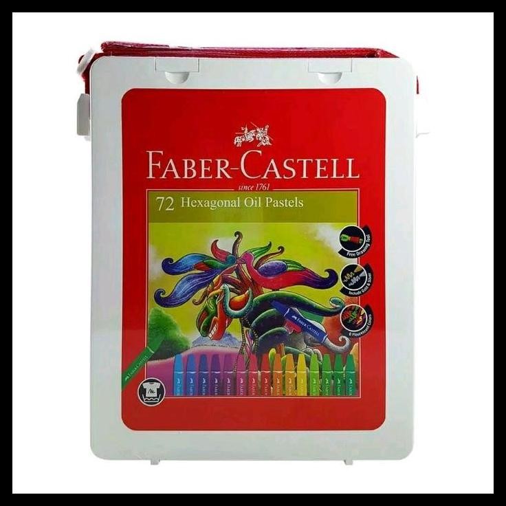 

PODUK TERLARIS CRAYON 72 WARNA FABER CASTELL / HEXAGONAL OIL PASTEL 72 FABER CASTELL