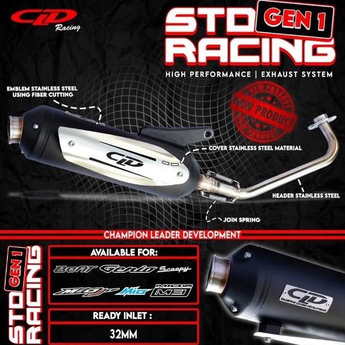 KNALPOT CLD STANDAR RACING GEN 1 MIO SPORTY MIO SMILE MIO KARBU MIO SOUL MIO LAMA FINO KARBU