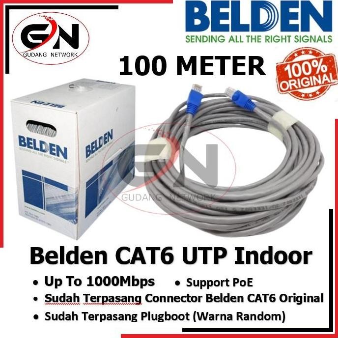 TERLARIS - Kabel LAN BELDEN UTP Cat 6 100m Kabel UTP Cat6 Panjang 100 Meter