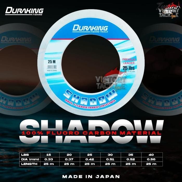 Promo Duraking Shadow 100% Fluorocarbon Leader 25 Meter | Senar Pancing Benang Leader