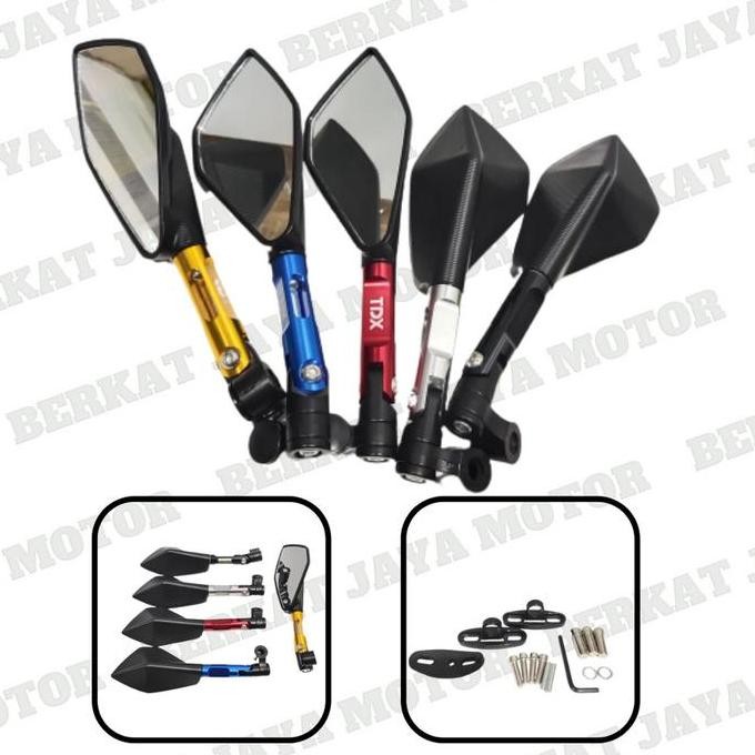 Promo KACA SPION TOMOK V5 KAPAK JUMBO BESAR KACA LEBAR FULL CNC MOTOR UNIVERSAL NMAX AEROX PCX R15 V