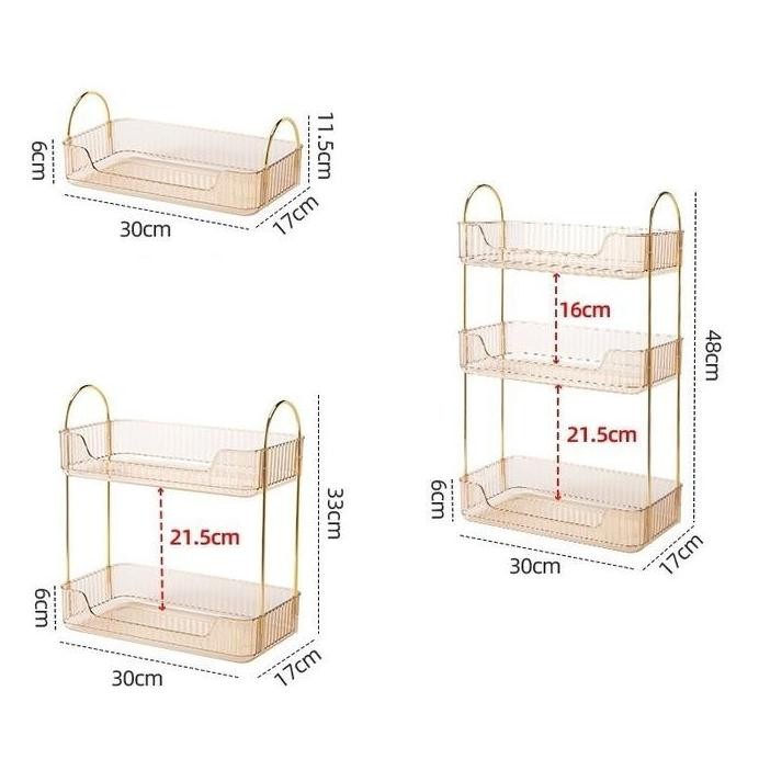 

Terlaris 1/2/3 Tingkat Kosmetik Tempat Aqua /Cosmetic Rack Storage Lapisan Estetik Rak Aqua Gelas Serbaguna Tempat Estetik Mewah Cosmetic Rack Storage