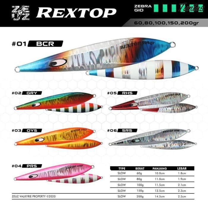 Promo Extra Bonus | Umpan Pancing Metal Jig Zeuz Valkyrie Rextop 60 Gram