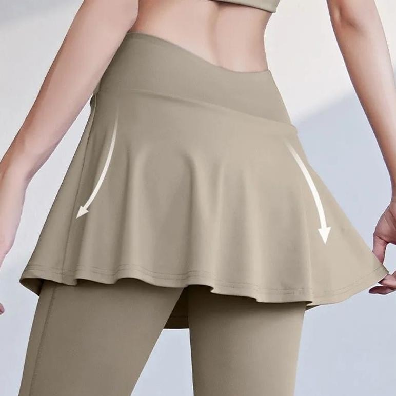 Kinarastorez - Legging Rok Sport Dua Layer Olahraga Senam Gym Fitness Wanita 192 New