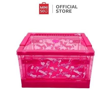 

Terlaris Miniso X Barbie Pink Collection Storage Kotak Penyimpanan Organizer Multifunctional Foldable Storage Organizer With Side Opening