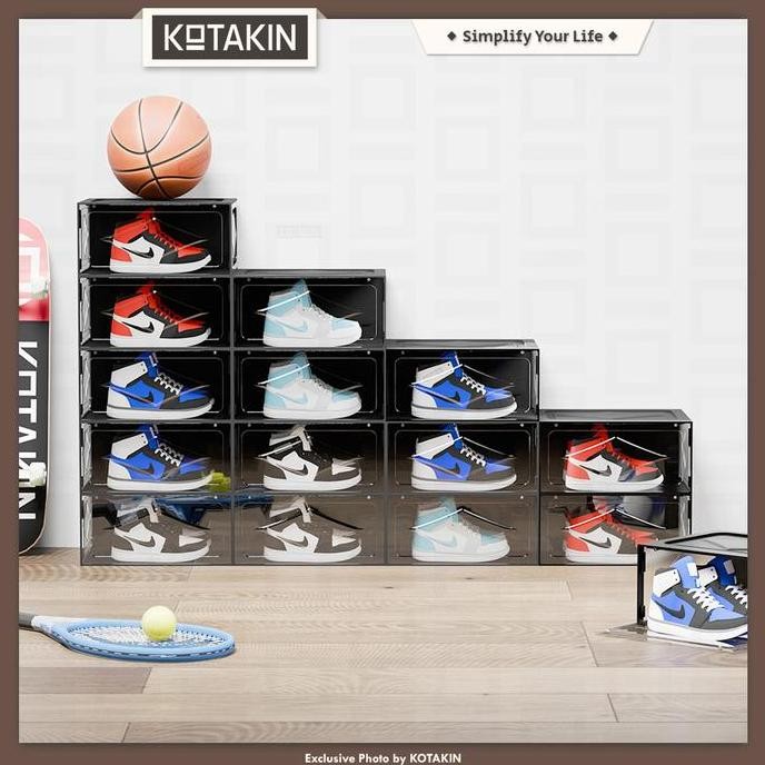 

Terlaris Kotak Penyimpanan Sepatu Tas Transparan Tebal Storage Acrylic Premium Box Bisa Ditumpuk Serbaguna