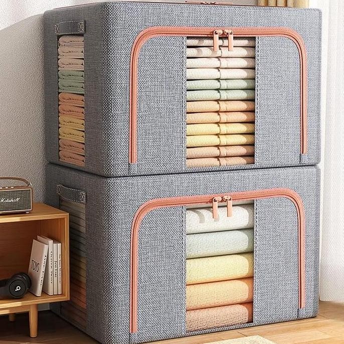 

Terlaris Nexxio Kotak Penyimpanan Lipat Serbaguna 24L Dan 66L Kotak Pakaian Mainan Anak Katun Tebal