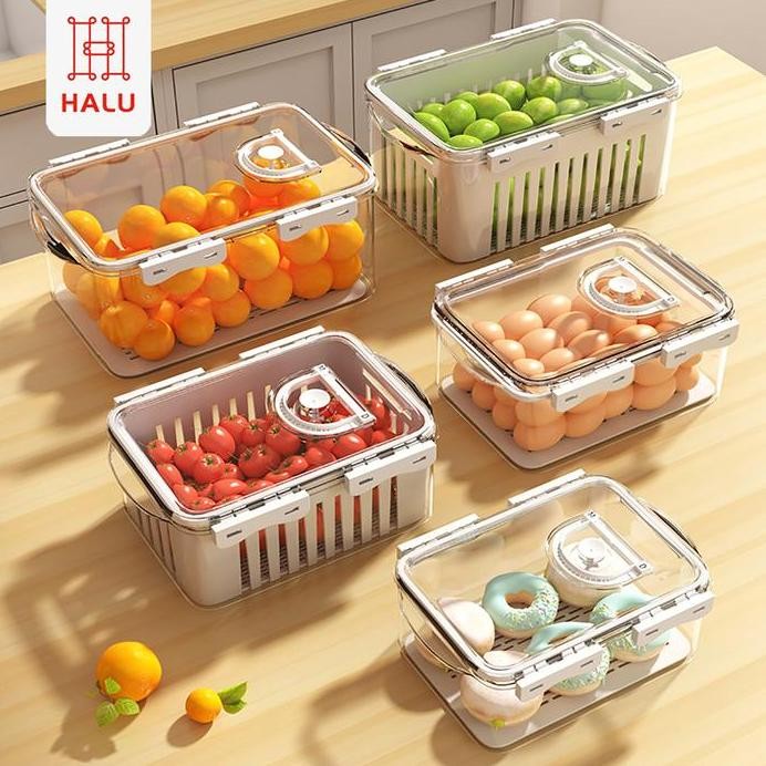 

Terlaris Halu Wadah Pengering Buah Sayur Kotak Kontainer Kulkas Anti Bau Keranjang Saringan Buah Serbaguna Kotak Penyimpanan Hlb405