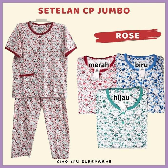 Setelan Baju Tidur Jumbo Siu Lie Celana Panjang / Piyama Wanita Murah