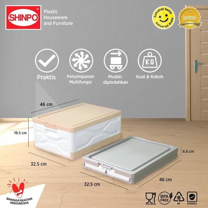 

Terlaris Shinpo 148 Container Box Lipat Compact Kotak Folding Storage Box 1 Set