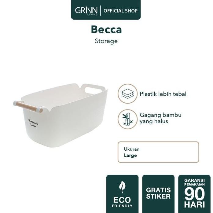 

Terlaris Grinn Living Becca Storage Large Tempat Penyimpanan Kayu Plastik Kotak