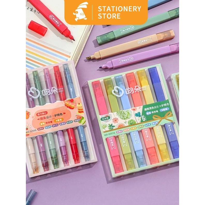 

Highlighter/Stabilo/Pen Highlighter Macaroon 6 Warna-Rabbit Stationery