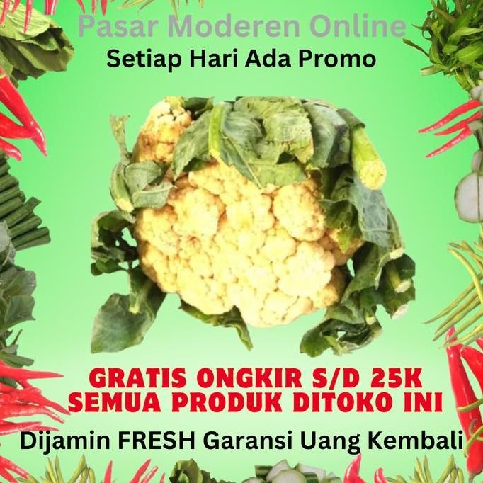 

Kembang Kol Segar/Sayur Segar/Pedagang Sayur-500 Gram