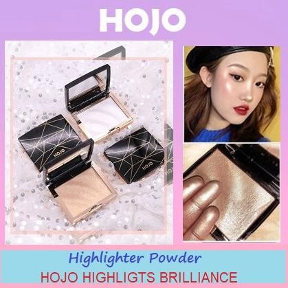 

INSTAN COD HOJO Highlights Brilliance Highlighter Pallette Waterproof Glitter Highlighter Original Powder Make up Tahan air