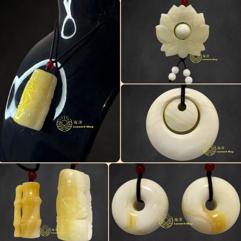 sfI LIONTIN KULIT KERANG ASLI 100% PUTIH SERAT EMAS / PUTIH MUTIARA BAHAN SUPER BERKUALITAS NATURAL 