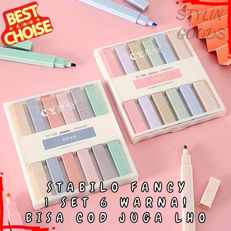 

SETABILO MARKER HIGHLIGHTER FANCY MEWAH WARNA PASTEL 1 SET ISI 6 TERMURAH! ALAT TULIS UNIK LUCU