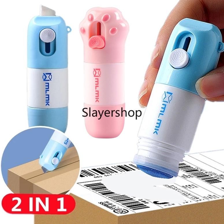 

2in1 Thermal Paper Correction Fluid with Cutting Tool Box Opener Privacy Protection Quick-Drying Eliminate Fonts