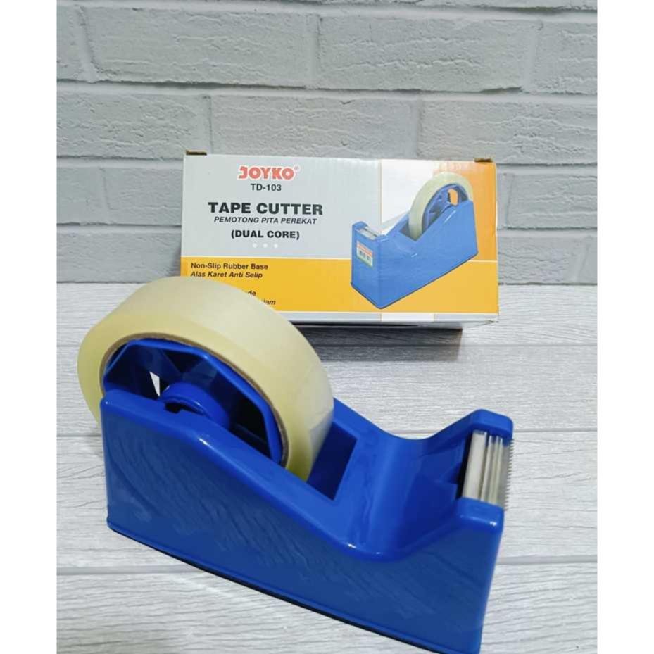 

Tape Cutter Tempat Pemotong Lakban Isolasi Tape CUTTER Dispenser SOLATIP Joyko TD 103 AST