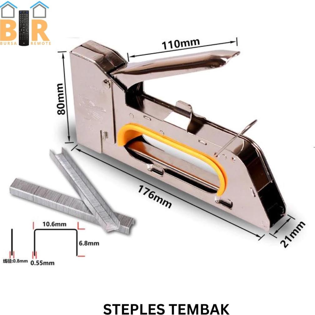 

Stepler Gun Tacker Steples Cekrekan Tembak Jok Motor Kulit Sofa AST