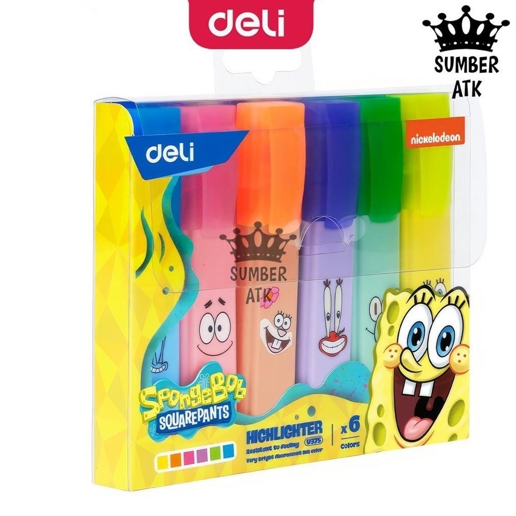 

Deli Set 6 Pcs Spidol Highlighter Spongebob EU375 Random Spidol Stabilo Warna Warni Alat Tulis Penanda Text Marker