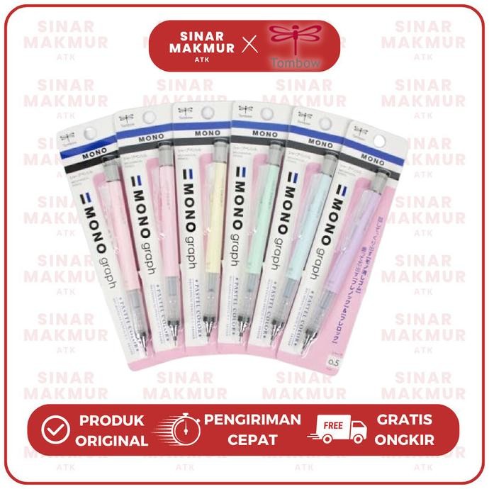 

Pensil Mekanik/Mechanical Pencil/Shaker Pencil Mono Graph Pastel 0.5mm DPA-136 Mono Tombow (Pcs)