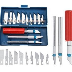 

Set Pisau Ukir Seni 13 in 1 Crafting Knife 3 Handle - A-003/Pisau Alat Ukir Kayu/Pisau sayat AST