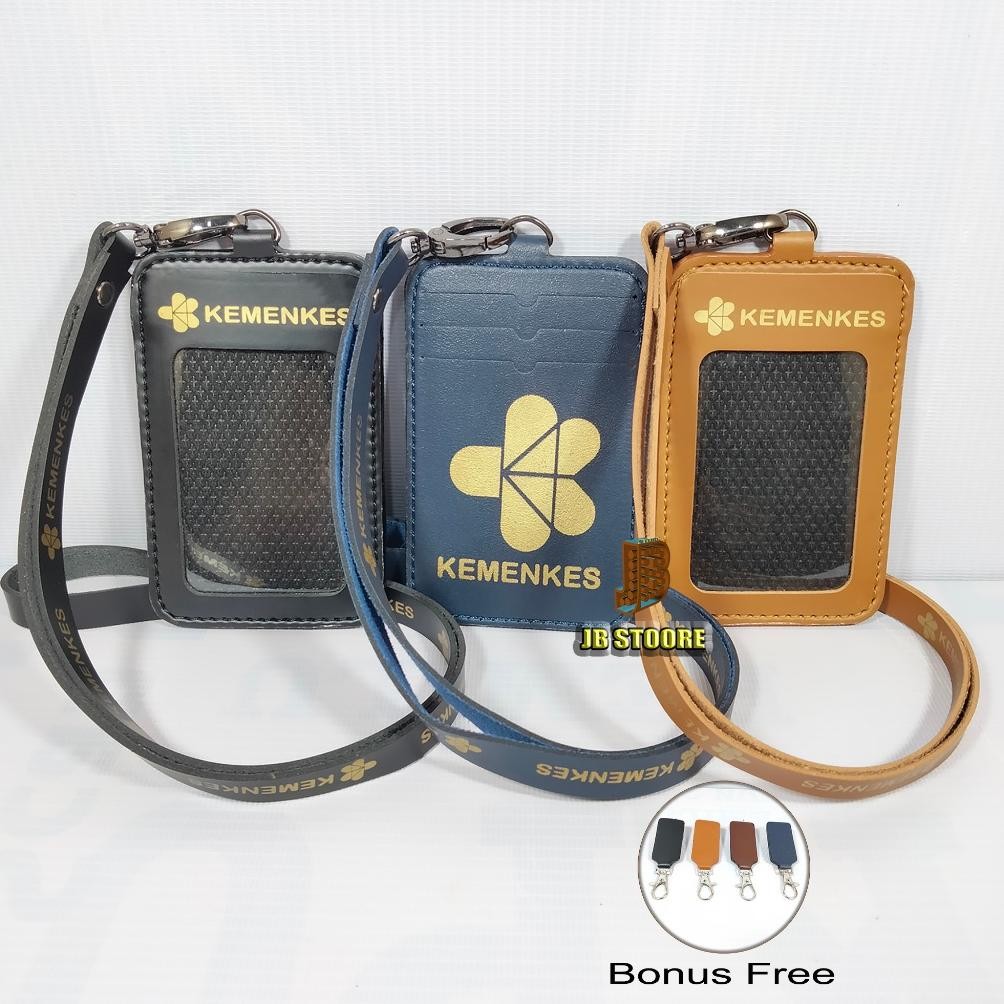 

Tempat Id Card KEMENKES Kulit / Id Card Holder Kemenkes Gantung / name tag kemenkes tali kulit AST