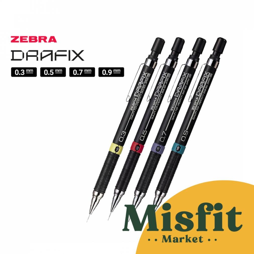 

Zebra Drafix Mechanical Pencil 0.3 0.5 0.7 0.9 mm Pensil Mekanik Cetek