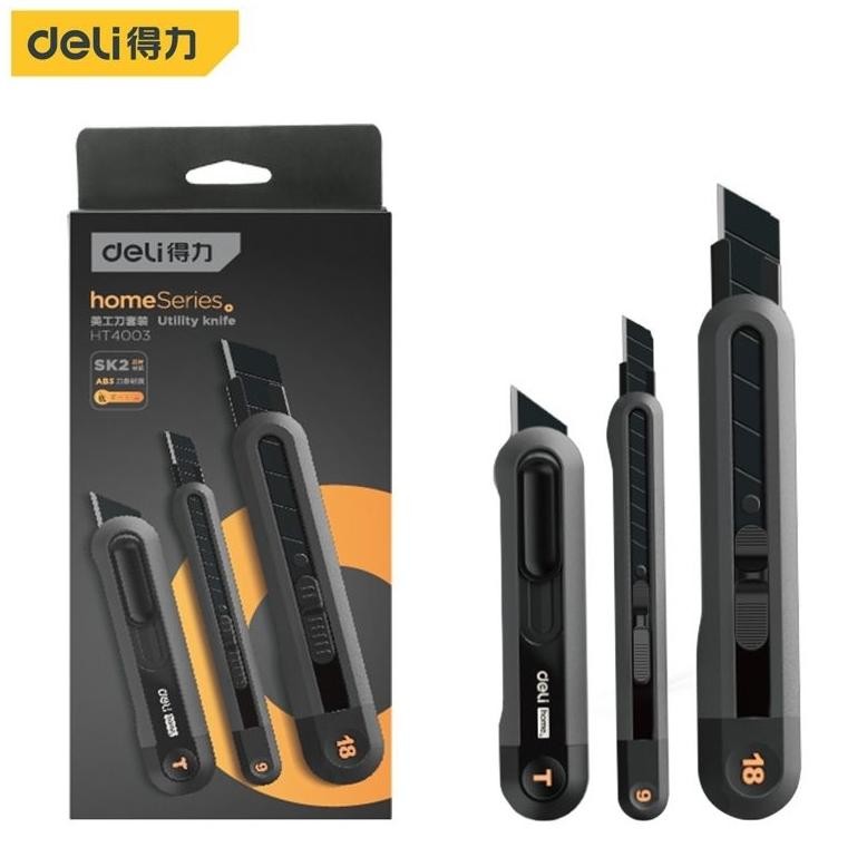 

Deli cutter black blade HOME EDITION 1 set 3pcs AST