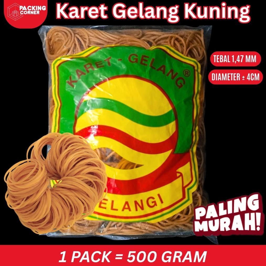 

Karet Gelang Kuning 500GR Karet Ikat Plastik Uang Makanan Bukan Toga Royal Ogawa Ekonomis 500 GRAM AST