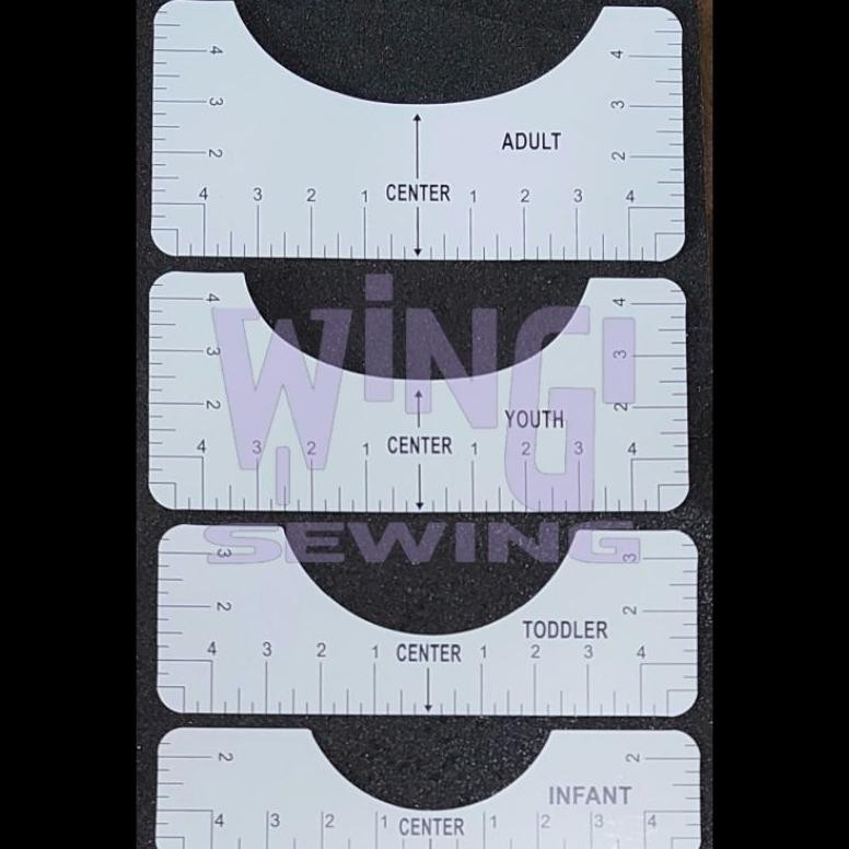 

Isi 4 Penggaris Pola Leher Alat Bantu Jahit Ukur Pola Leher AST