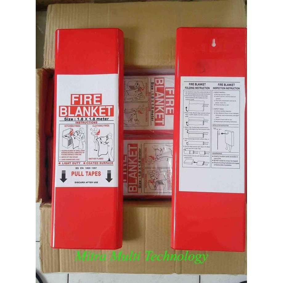 Premium Fire Blanket - Selimut Anti Api Fire Blanket 1.8 M x 1.8 M