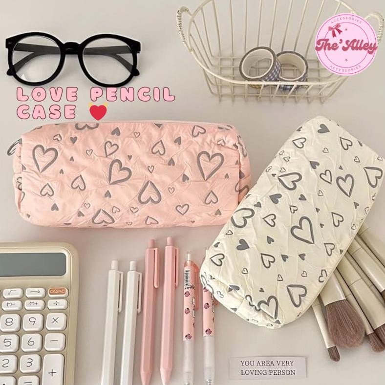 

The Alley Pencil Case Love Pattern // Tempat Pensil Model Love Serbaguna Kain Bahan Lembut {PM14-SB-7} AST