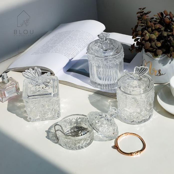 

Terlaris Blou Toples Jar Kristal Transparan Kupu-Kupu Gold European Aesthetic