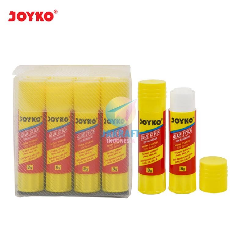 

(12 Pcs) GROSIR Glue Stick 8Gr Lem Kertas Stik Putar Kecil 8 Gram Gr JOYKO GS-09 / GS-100 Non Toxic Aman Tidak Beracun | PACK AST
