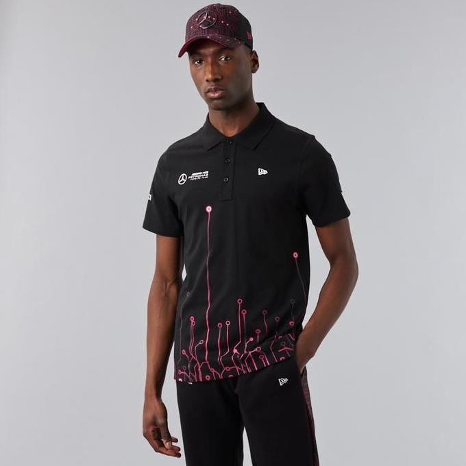 Mercedes-AMG Esports Motherboard Polo New Era. Kaos Polo Pria