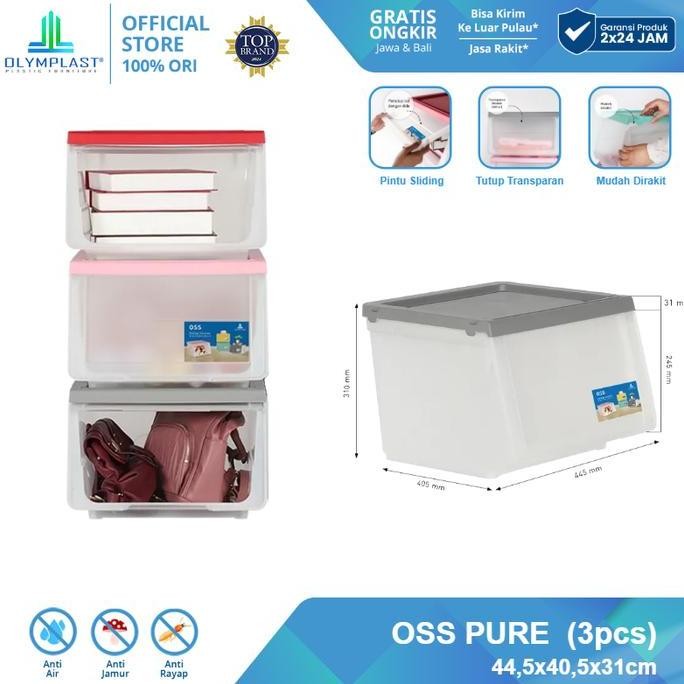 

Terlaris Olymplast Storage Solution Pure / Tempat Penyimpanan Transparant - Oss