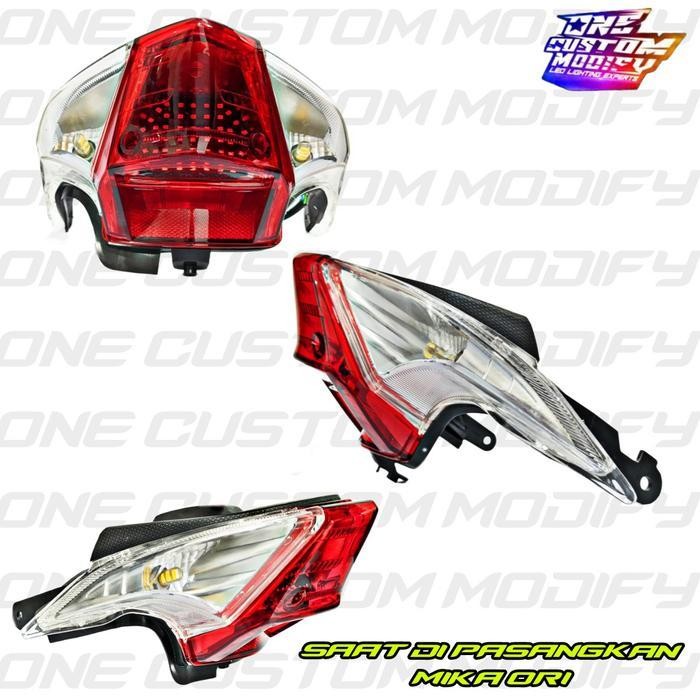 Lampu Rem Led Running 8 & 10 Mode Beat Karbu Bonus Jelly Flash Stoplamp Custom Running Auto Manual L