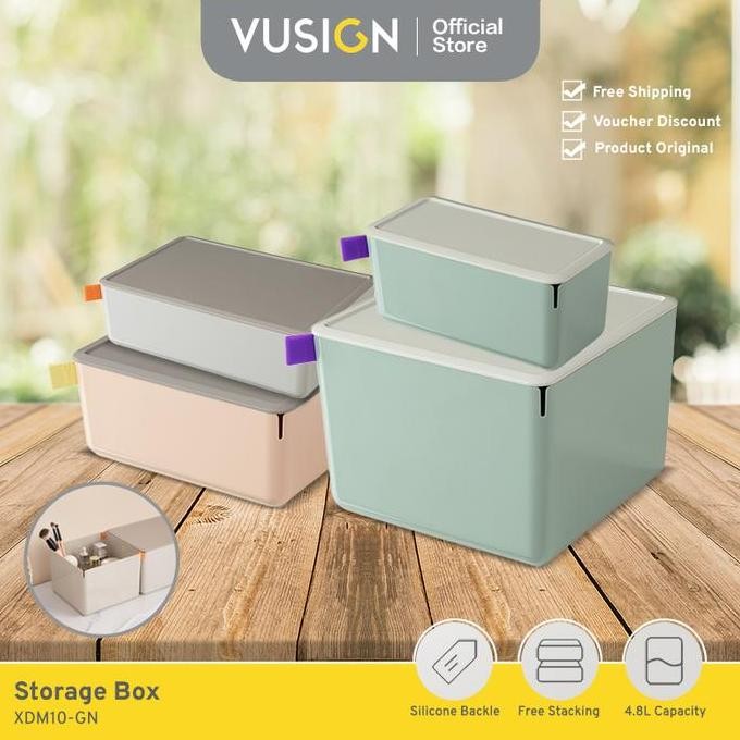 

Terlaris Vusign Storage Box Kotak Penyimpanan Organizer Plastik Dilengkapi Dengan Tutup Multifungsi Xdm13X