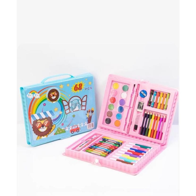 

Crayon Set 68 Pcs Pensil Warna Cat Air Anak Lengkap AST