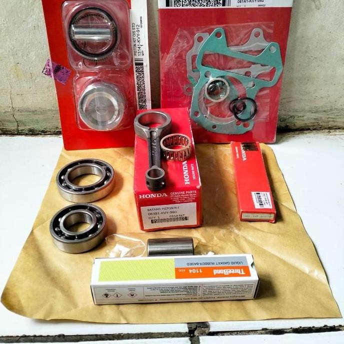 Paket Stang seher piston Honda Beat karbu Scoopy karbu Spacy karbu Ori