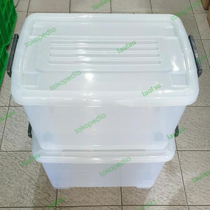

Terlaris Storage Box Ezy Cb 45 Liter Roda Bening Tebal Kotak Container Perkakas