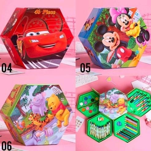 

|J.A| CRAYON SET 4 IN 1 MOTIF KARAKTER KARTUN ALAT MEWARNAI DAN MELUKIS COCOK UNTUK ANAK - ANAK / PENSIL WARNA SET 4 IN 1 MOTIF KARTUN FROZEN,MICKEY MOUSE,WINNIE THE POOH,CAR DAN HELLO KITTY AST