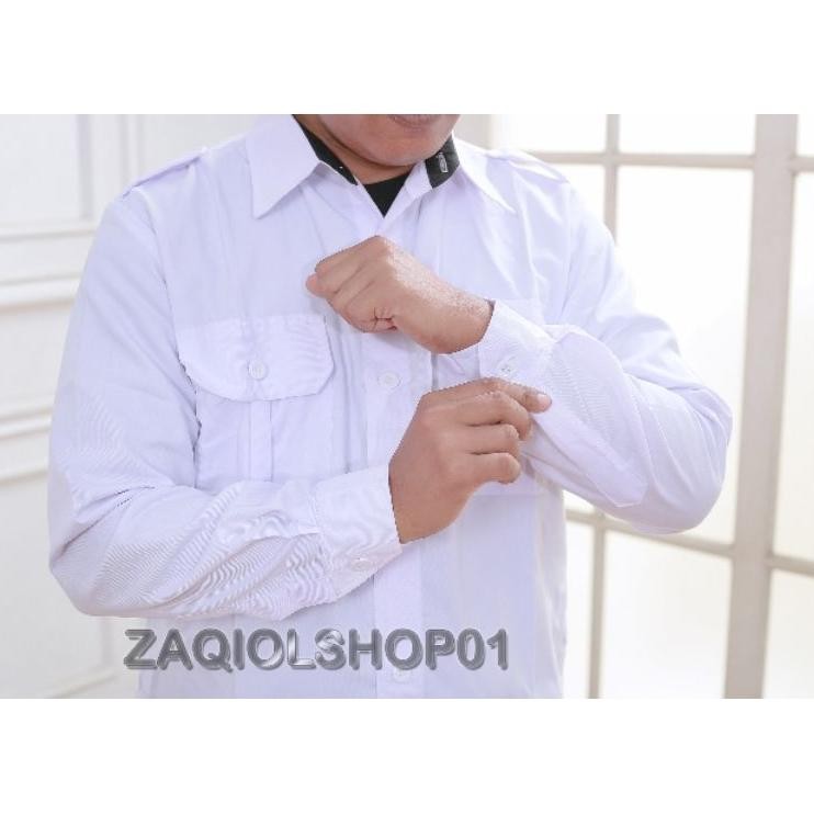 Baju Pdh Putih Pria Kemeja Dinas Putih Pria Lengan Panjang Seragam Pns Putih Pria Baju Putih Pns Pem